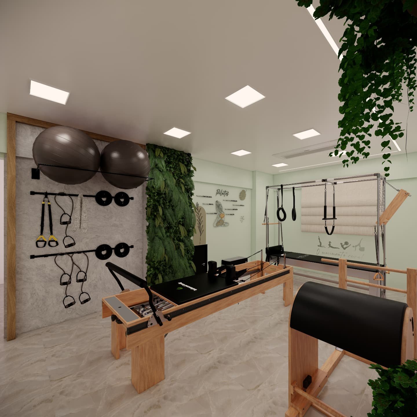 Sala de pilates da Clínica Vittalle